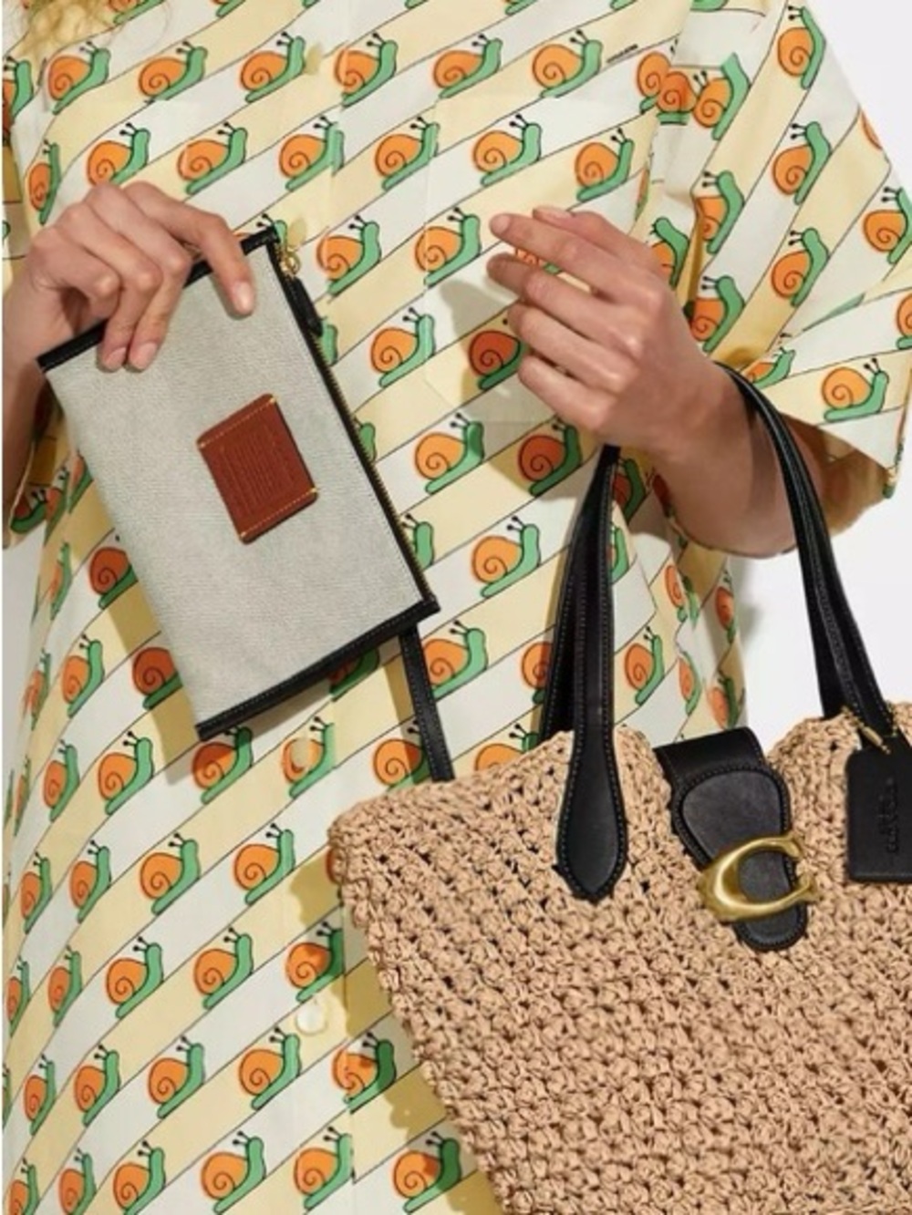 ☀️SALE!!☀️ Coach Straw and Leather Tote - Picture 8 of 8